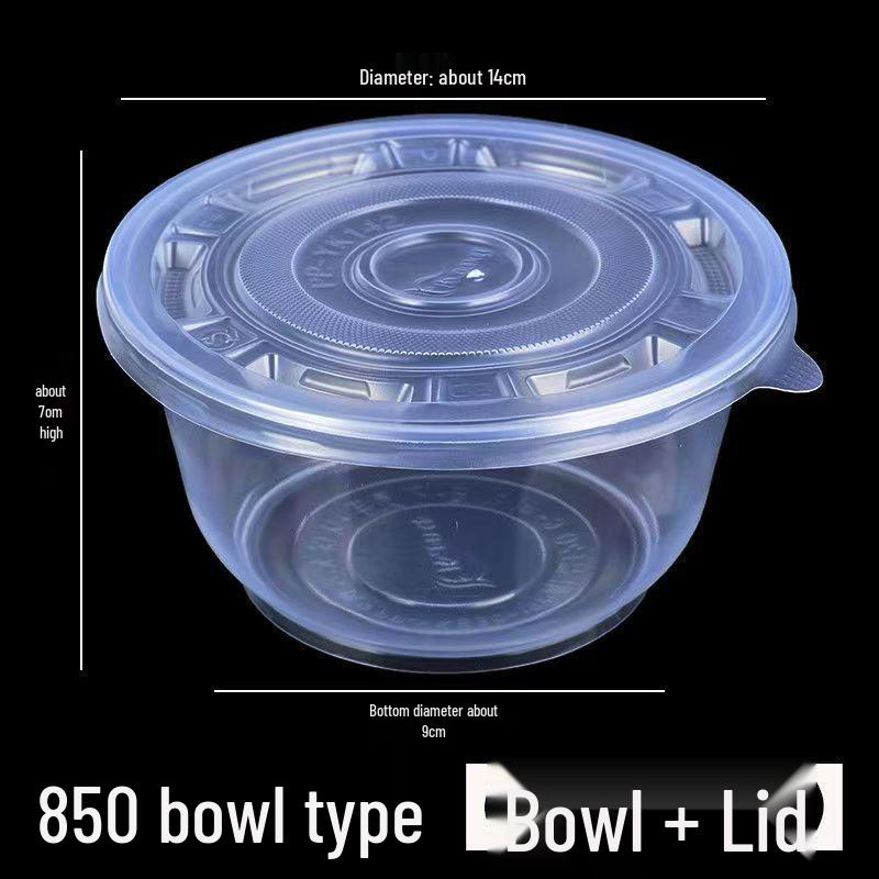 Durable Clear Disposable Plastic Bowl - High Temp Resistant, Perfect for Home & Commercial Use, No Lid Required