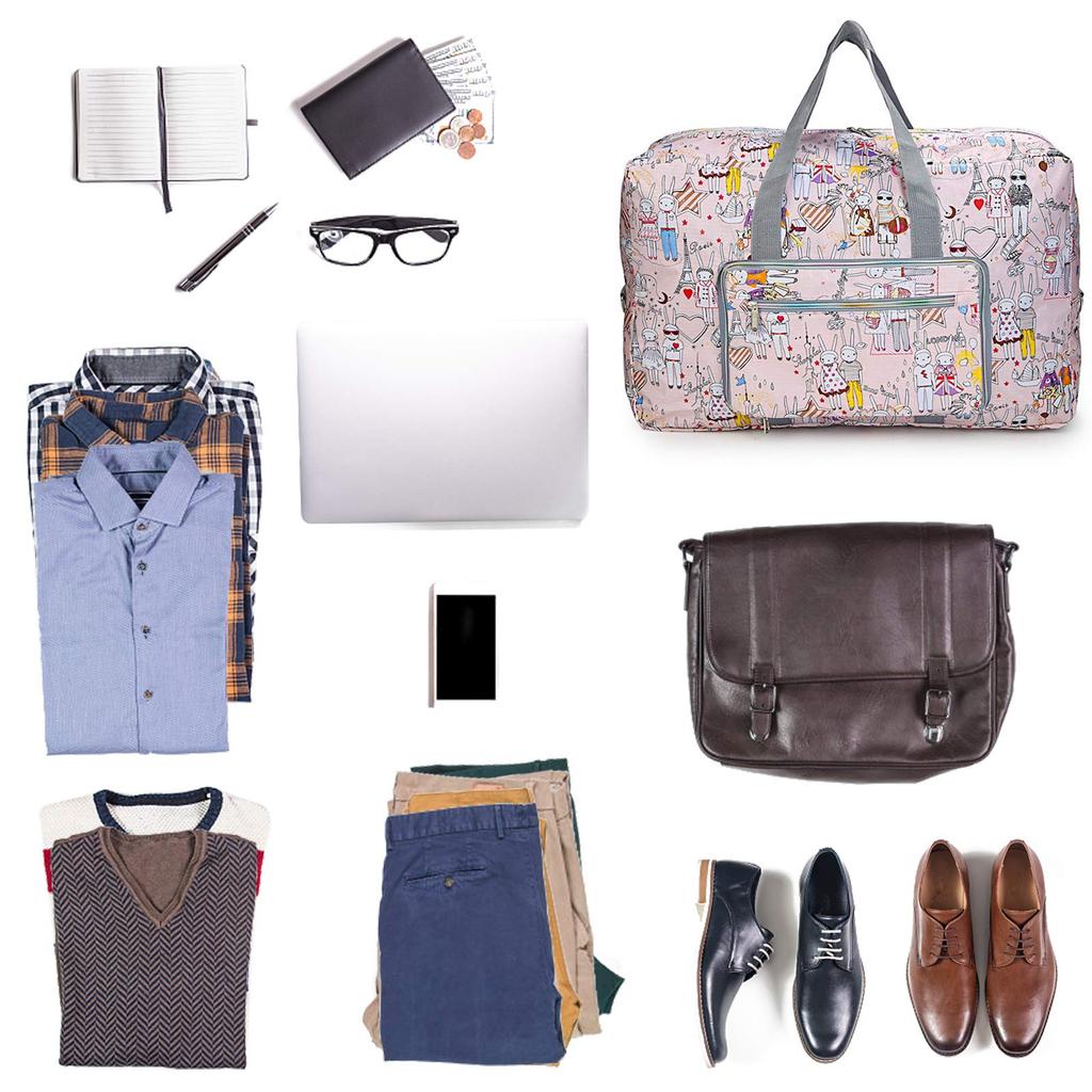 Boston Tasche mit großem Fassungsvermögen, 50L, faltbar, leicht, wasserabweisend, Krankenhaustasche, niedliche Boston Tasche für Damen, großes Fassungsvermögen, Schuhfach, Koffer