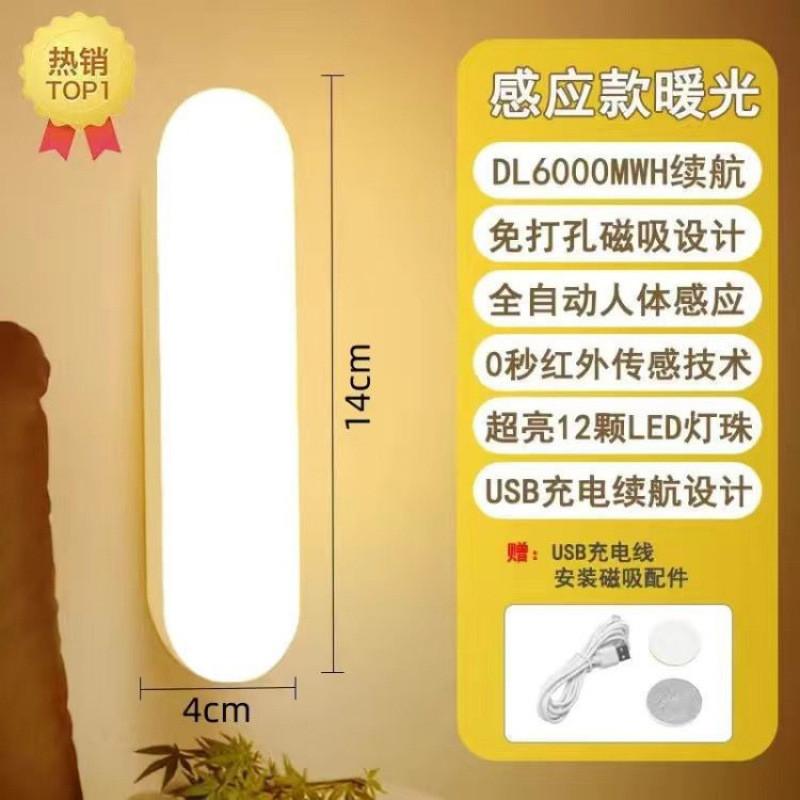 Wall-Mounted Reading Light, Stick On Bunk Bed Lamp Dimmable Lights, Magnetic Mounted Under Cabinet Lighting Rechargeable Battery