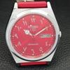 VINTAGE REFURBISHED SEIKO 5 AUTOMATIC 6309A JAPAN MENS RED DIAL WATCH a441310-a