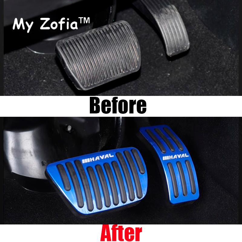For Haval H9 2024 2025 New H9 LHD Car Aluminum Car Pedals Accelerator Brake Pedal Cover Anti-Slip Pad Accessories