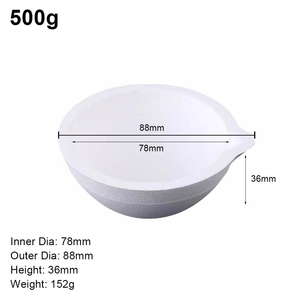 1Pcs High Temperature Quartz Dish Bowl Gold Silver Metal Copper Cast White Silica Melting Crucible 100-750g