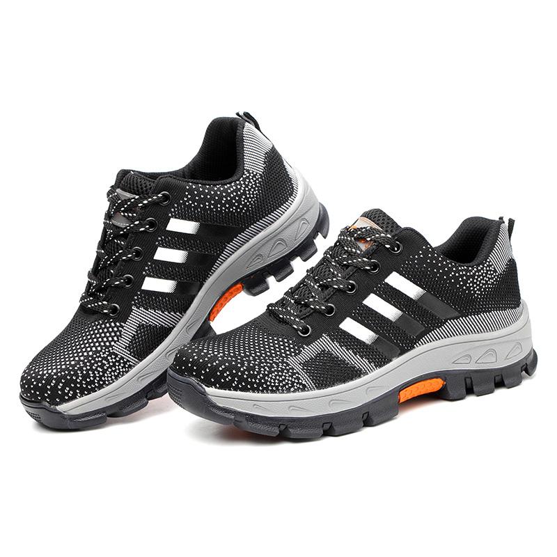 

Неразрушимая обувь унисекс, мужская и женская рабочая защитная обувь со стальным носком, устойчивые к проколам противоударные ботинки, нескользящие кроссовки 47 серый