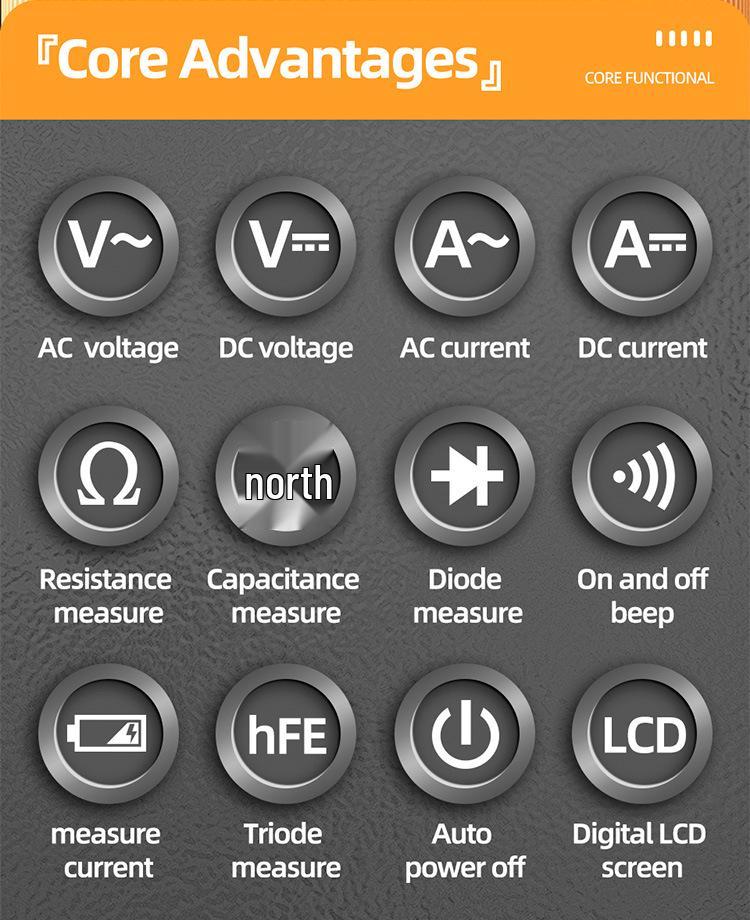 ANENG DT9205A High-Precision Digital Multimeter for Electricians
