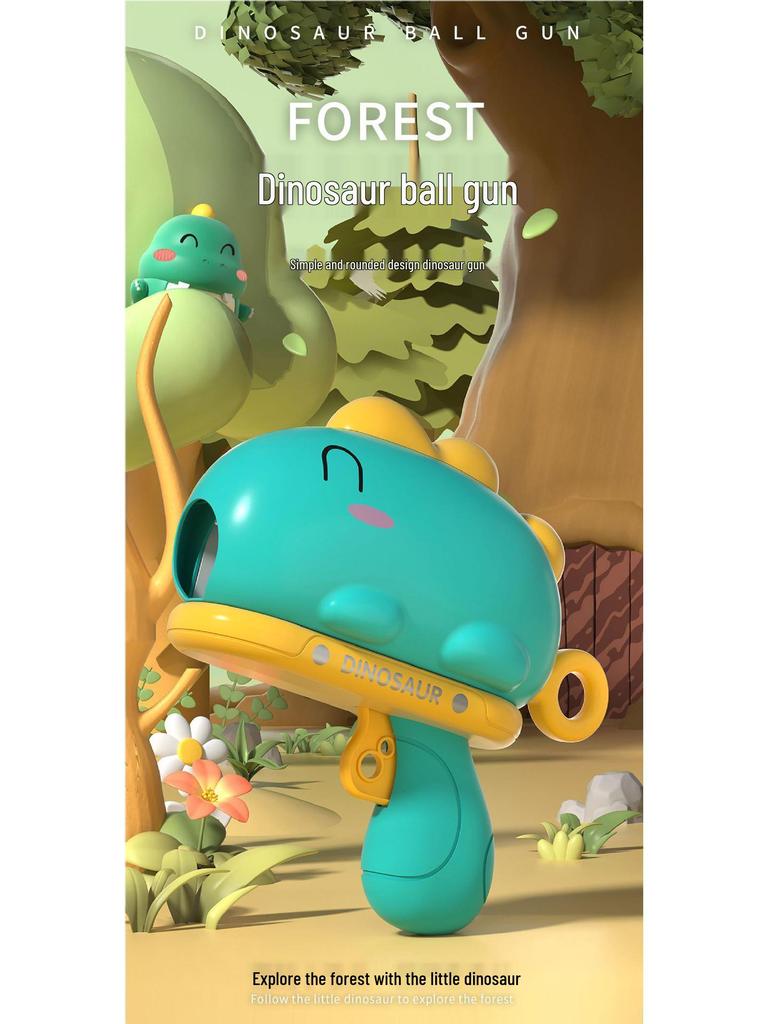 Dinosaur Rapid-Fire Sticky Ball Gun for Kids' Indoor Play