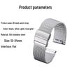 Compatible Stainless Steel Milanese Strap for 22mm Apple iWatch & Huawei GT4, Double Snap Closure