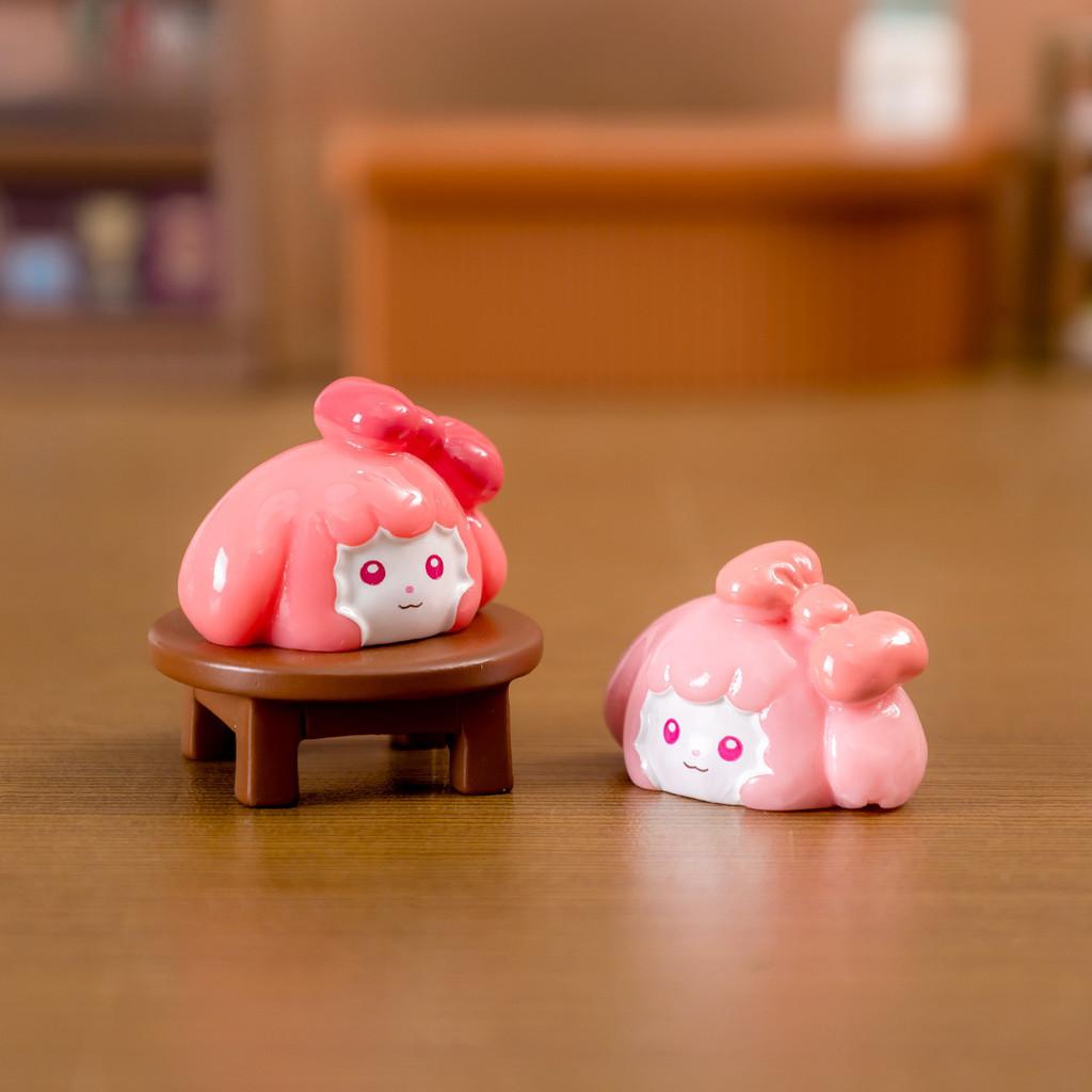 Adorable Resin Bow-tie Puppy Figurine Cute Miniature Car Desk Decor