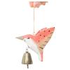 with Bell Hummingbird Wind Chime Hanging Ornaments Home Decor Wooden Wind Chime Cute Wood Grain Bird Sculpture