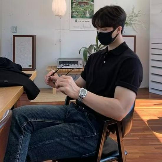 Herren Retro Strickpolo T-Shirt - Kurzarm, Unifarbe, Trendiger Sommerstil, Lockere Passform, Hochwertiges Reversdesign