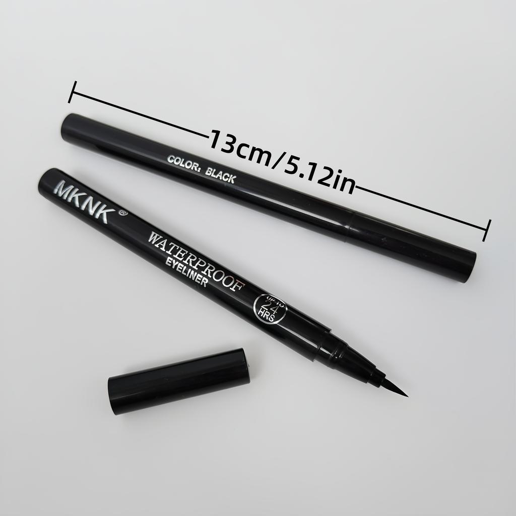 Crayon eye-liner liquide ultra-fin et waterproof, séchage rapide, anti-bavures, longue tenue, noir, application précise pour un maquillage des yeux spectaculaire.