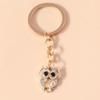 Cute Crystal Rhinestone Cat Keychain Animal Snake Butterfly Keyrings for Men Women Car Keyholder Bag Pendants DIY Jewelry Gifts