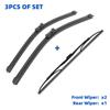 3PCS For SEAT Ibiza 6J 2008-2012 24"+16"+14" Front Rear Wiper Blades Windshield Windscreen Window Cutter Accessories 2011 2012