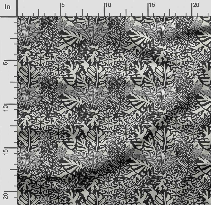 Soimoi Leaves Print,  Cotton Cambric, Quilting Fabric Sold by The Yard 42 Inch Wide, Medium Weight Cotton Fabric,
