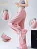 Bow Sweet Cool Sweatpants Women's Casual Straight Wide Leg Pants Sports Pants