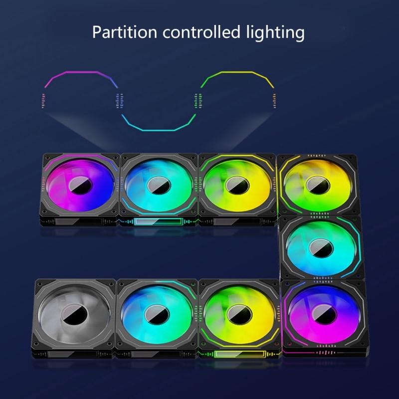 ARGB Controller PWM Cooling Fan Hub with Power Supply Cable ARGB Splitter PWM ARGB Hub Splitter for Motherboards