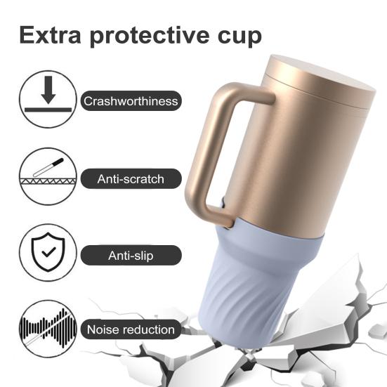 Silicone Cup Cover for 30/40 Oz Tumbler Cup Boot Food-Grade BPA-Free Reusable Durable Bottom Protector
