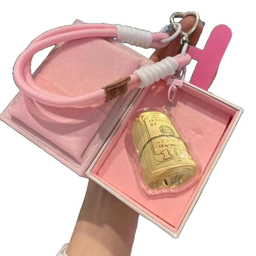 Gold 9999 Car & House Keychain Set - 20mg Pendant for Mobile & Bag, Ideal Souvenir Gift