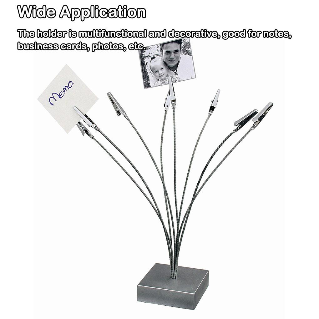 Silberner Sockel Foto-Klammern Halter Tischnummer Klemmen Heim Büro Schreibtisch Papier Organizer Baumstil Hochzeitsfotos