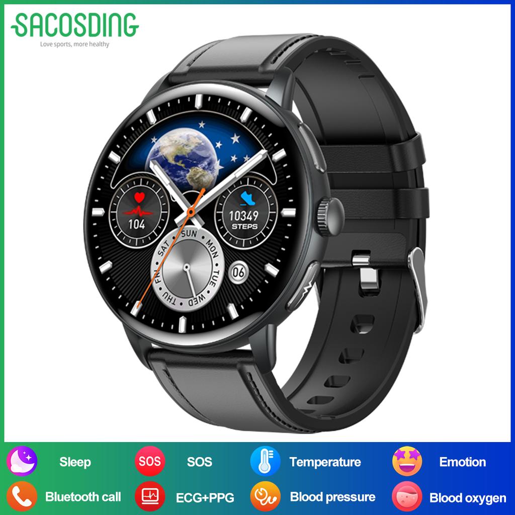SACOSDING AMOLED Screen Men Smart Watch  Health Monitoring AI Dial AI intelligent Q&A BT Calling Outdoor Sports Fitness Women Smartwatch