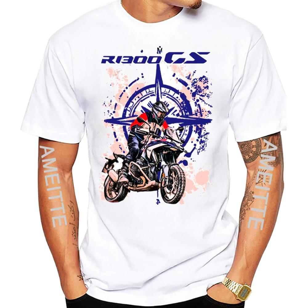 2026 Najnowsza Duża Trail R1300 GS Premium GS Adventure Koszulka Motocyklowa Lato Męskie Krótki Rękaw Białe Topy Chłopiec Moto Race Koszulki