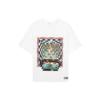 Li Ning T Shirts Unisex White Crew Neck Moderate Straight Fit AHSSB15-1