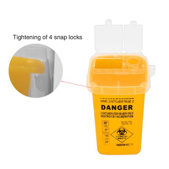 Tattoo Needle Sharps Danger Biohazard Collection Box Garbage Bucket Container