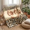 Leopard Print Elegance 2 Theme Blanket Lightweight Warm Flannel Blanket Decorative Throw Blanket for Home Decoration