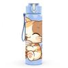 1PC Kitten Cat Drinking Milk Tea Print 750ml Color Plastic Sports Water Bottle Leakproof Flip Straw Lid Suitable for Sports Office Home Use