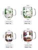 Double Layer Borosilicate Glass Mug with Dried Flower Inside Clear Design for Office Bar Home Coffee Tea Drinkware Gift