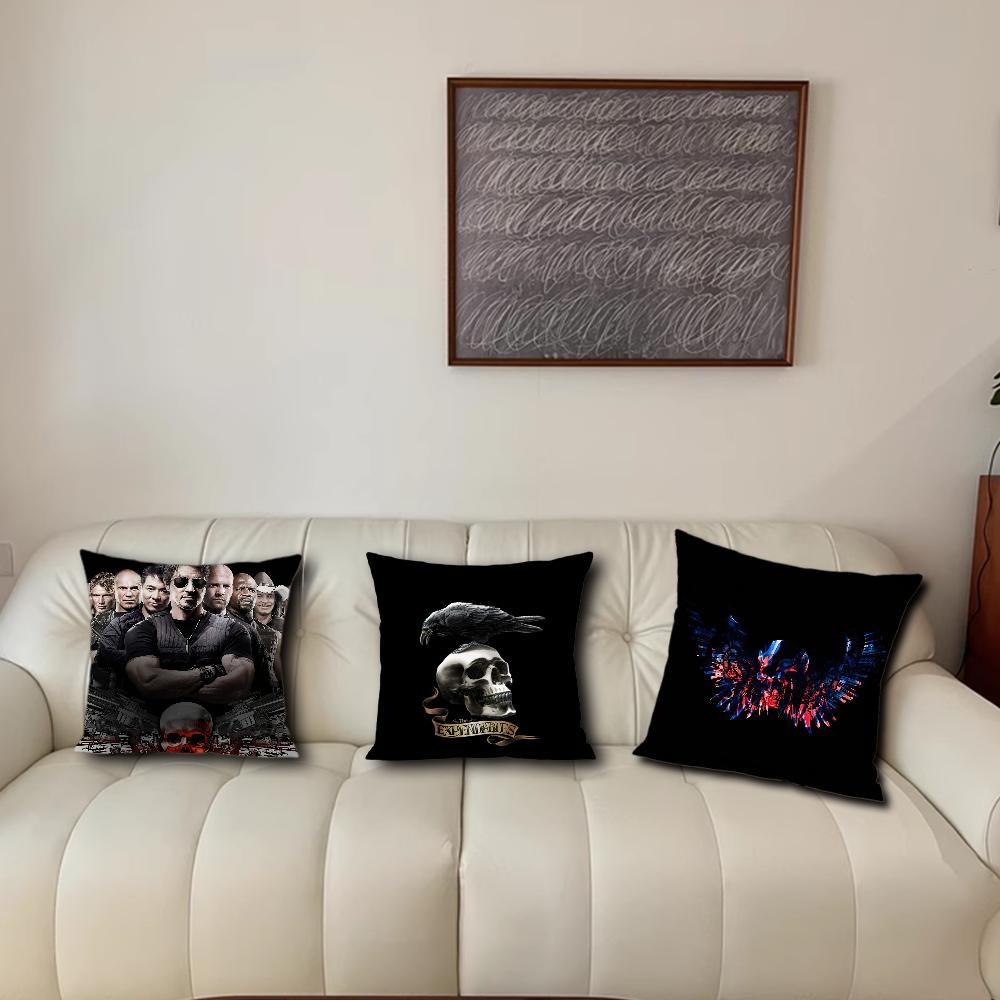 Game The E-Expendables Cushion Cover Living Room Accent Couch Back Support Square Lounge Restful Nap Companion Pillow Case