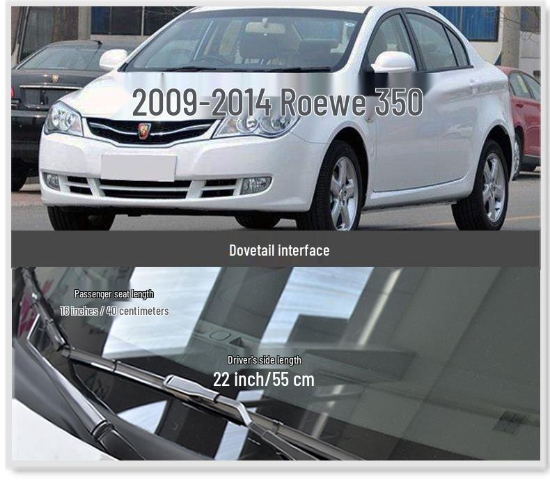Frameless Silent Rubber Windshield Wiper Blade for Roewe 350/350S