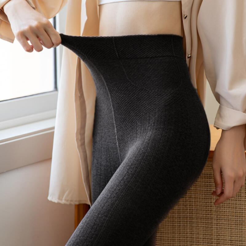 

Уютные колготки с косами (лента) (черный)