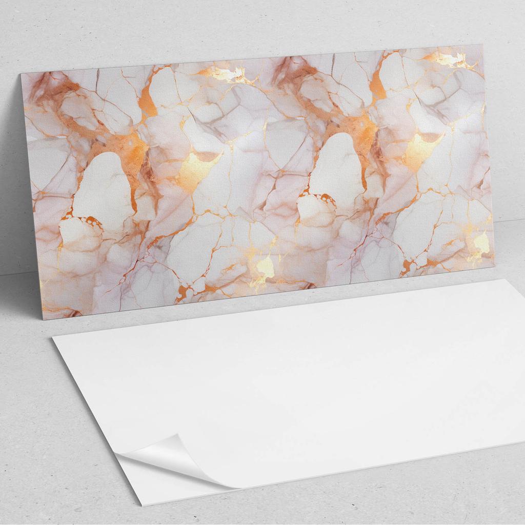 Samoprzylepny Panel Winylowy Z Nadrukiem Do Łazienki 120X60 Cm Elegancki Marmur Z Żyłkami
