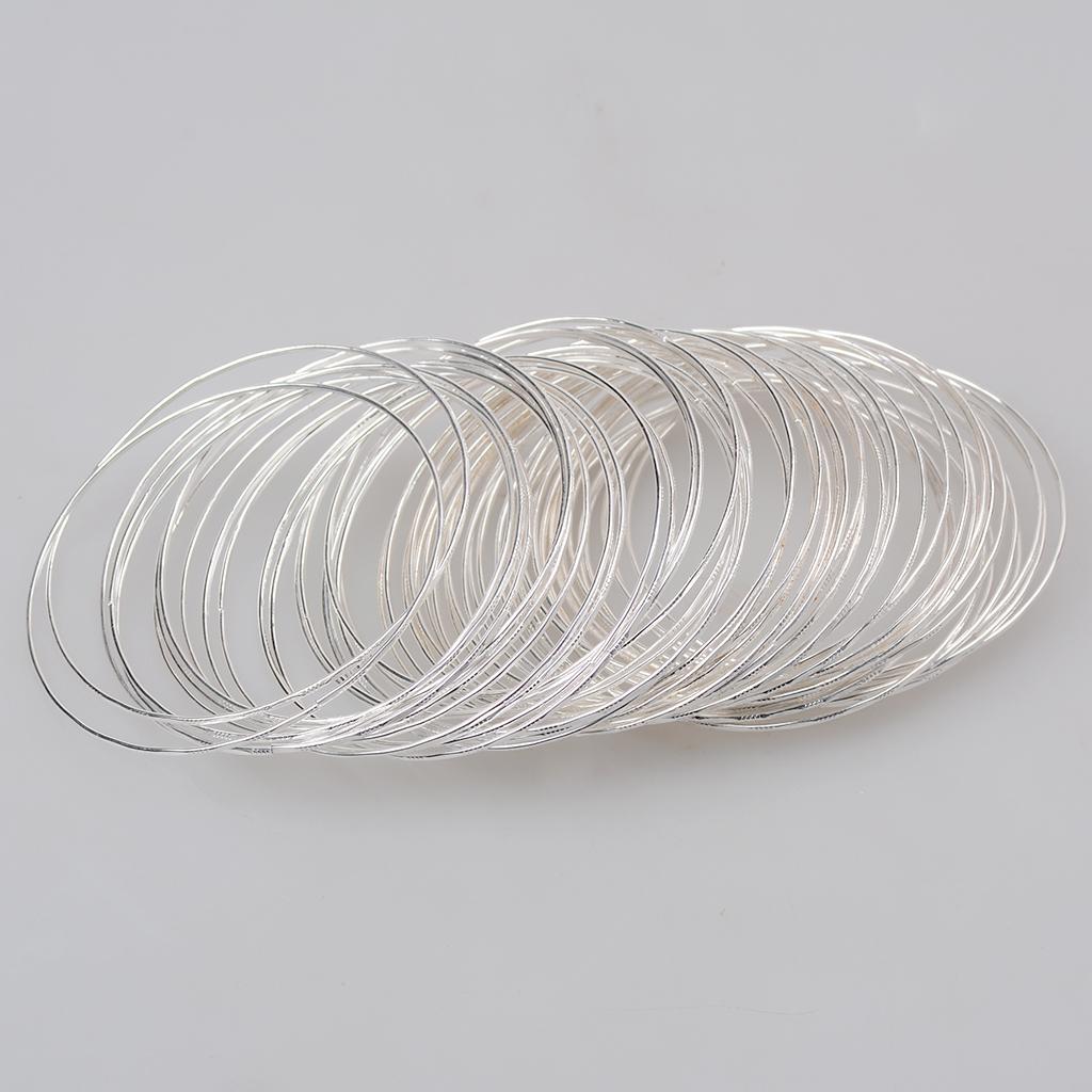 50pack Ethnic Tribal Thin Bracelet Stackable Cuff Bangle Wristband Set