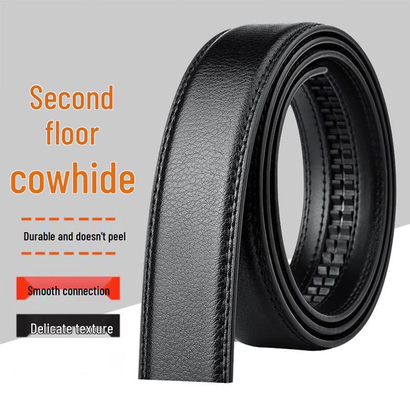 

LAORENTOU Men s Genuine Leather Belt Strap (No Buckle) 115-125cm (Adjustable)