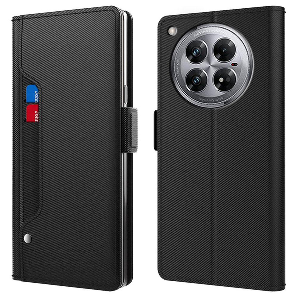 For Infinix Zero 40 5G Case Stand PU Leather Phone Cover Card Holder Mirror