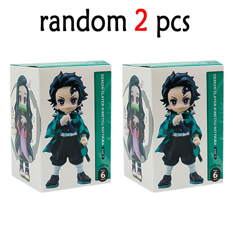 Demon Slayer Tanjiro Kamado Nezuko Anime Cartoon Figur Blind Box Modell Desktop Dekoration Feiertags-/Geburtstagsgeschenke