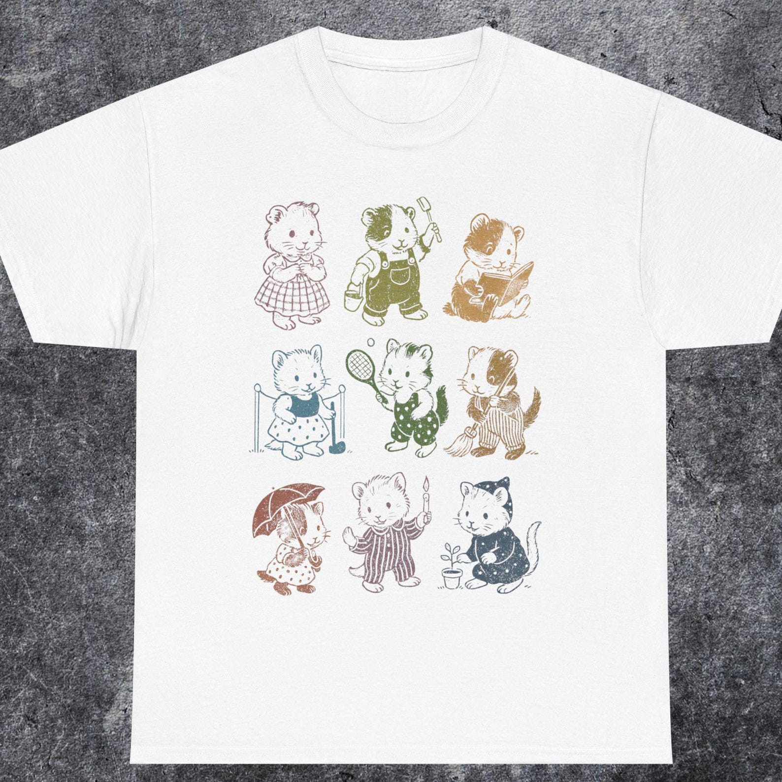 Vintage Guinea pig Graphic Tshirt, guinea pig Lover Gift, cute guinea pig Shirt, Guinea pig Lover Gift, Retro guinea pig Shirt S