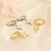 S925 Silver Four Pointed Star Earrings For Women Fashionable Minimalist Star Drop Earrings Jewelry