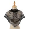 Woman Mantilla Shawl Wedding Church Lace Trim Scarf Soft Floral Scarf Veil Wedding Headwear Mantilla