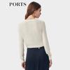 PORTS Women's Silk Cashmere Jacquard Knit Sweater
