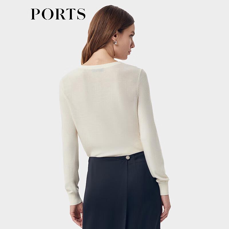 PORTS Women's Silk Cashmere Jacquard Knit Sweater