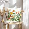 Spring Flowers Cushion Cover Soft Plush Fabric Double-Sided Printed Sofa Cushion Cover For All Seasons Home Decor Gift