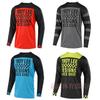 Mens Long Sleeve Mountain Bike Cycling Jersey Downhill Trail Riding Breathable Sportswear