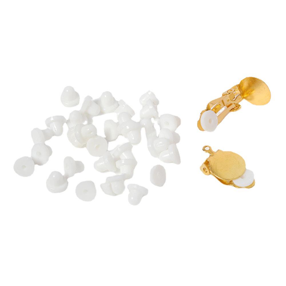 Hypoallergene Ohrclip-Polster ohne Piercing - Weiches weißes Kissen, Rutschfest, Schmerzfreies Design