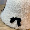 Bow Fisherman's Hat Children Autumn and Winter Warm Bucket Hat Lamb Wool Basin Hat