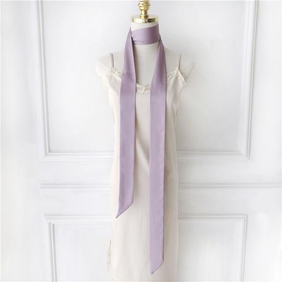 Foulard di Seta Raso Liscio Monocolore Stretta Fascia per Capelli Tocco Morbido Fascia per Capelli da Donna Sciarpa Accessorio di Moda