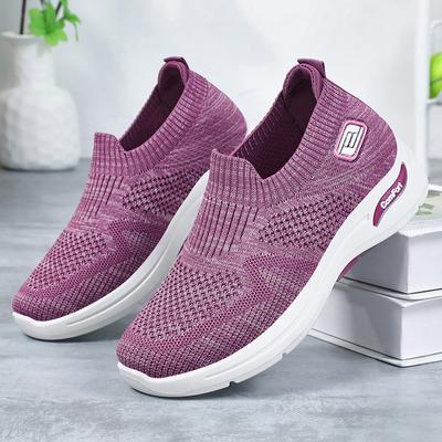 Freizeitschuhe Atmungsaktive Einzelne Schuhe Ein-Schritt Faule Schuhe Weichsohlige Schuhe Vielseitige Damenschuhe