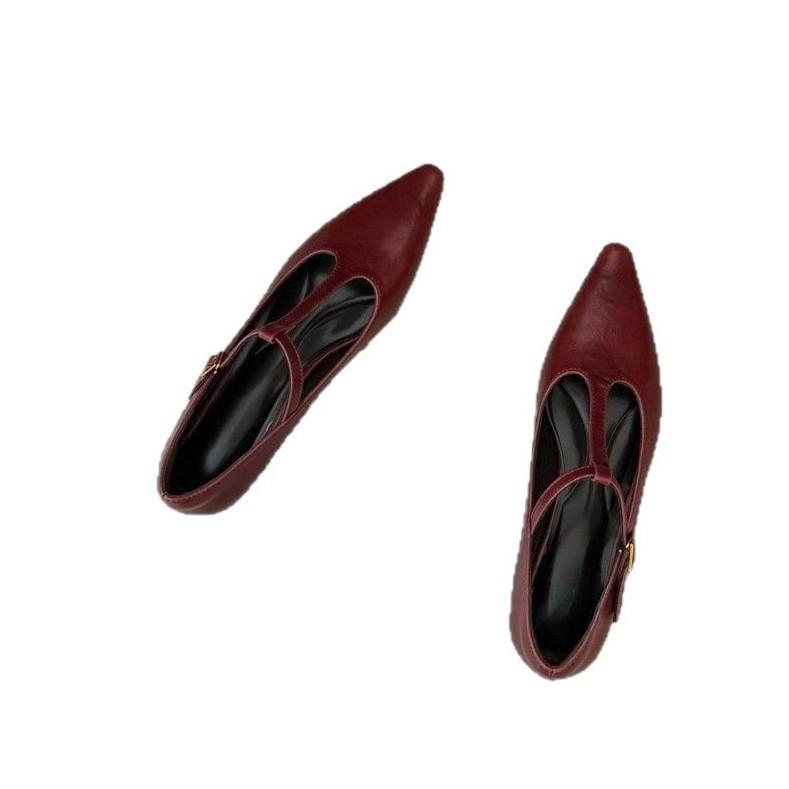 Shoes Women's Versatile 2025 Spring New French Retro Pointed Single Shoes Wedge Heel Temperament Women's Shoes Soft Sole Not Tired Feet