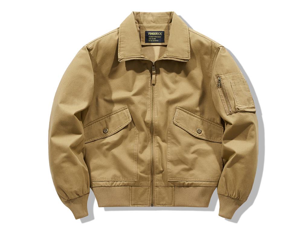 Men's Spring/Autumn Fashion Workwear Baseball Flight Jacket - Large Size Casual